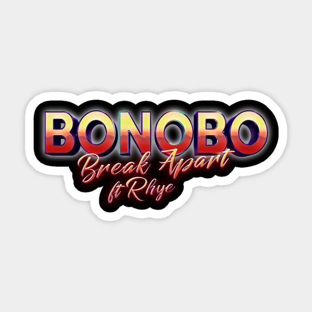 Bonobo break apart Bonobo Sticker TeePublic